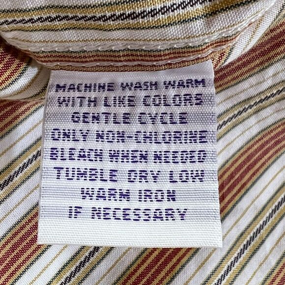 Alan Flusser XXL Brown Stripe Cotton Shirt - Picture 4 of 6